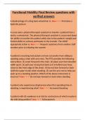 Functional Mobility Final Review questions with verified answers