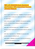 FMF LCE 2025&sol;2026 Exam Questions  and Answers 100&percnt; Guaranteed Success  &vert; Already Rated A&plus; 