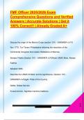 FMF Officer 2025&sol;2026 Exam  Comprehensive Questions and Verified  Answers &vert; Accurate Solutions &vert; Get it  100&percnt; Correct&excl;&excl; &vert; Already Graded A&plus; 