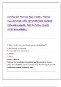 Certified Exit Planning Advisor &lpar;CEPA&rpar; Practice  Exam NEWEST EXAM QUESTIONS AND CORRECT  DETAILED ANSWERS PLUS RATIONALES 2025  &lpar;VERIFIED ANSWERS&rpar;