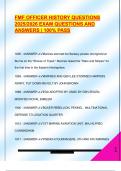 FMF OFFICER HISTORY QUESTIONS  2025&sol;2026 EXAM QUESTIONS AND  ANSWERS &vert; 100&percnt; PASS