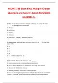 MGMT 339 Exam Final Multiple Choices  Questions and Answers Latest 2025&sol;2026  GRADED A&plus; 