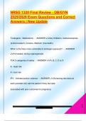 NRSG 1320 Final Review - OB&sol;GYN  2025&sol;2026 Exam Questions and Correct  Answers &vert; New Update