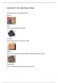 GEOLOGY 105 LAB FINAL EXAM
