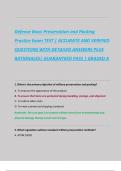 Defense Basic Preservation and Packing Practice Exam TEST &vert; ACCURATE AND VERIFIED QUESTIONS WITH DETAILED ANSWERS PLUS RATIONALES&vert; GUARANTEED PASS &vert; GRADED A