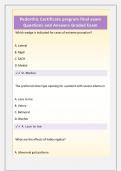Pedorthic Certificate program final exam Questions and Answers Graded Exam