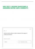 HPE TEST 1 REVIEW QUESTIONS & ANSWERS RATED 100&percnt; CORRECT&excl;&excl;