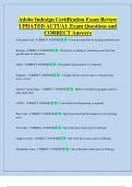 Adobe Indesign Certification Exam Review  UPDATED ACTUAL Exam Questions and  CORRECT Answers 