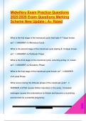 Midwifery Exam Practice Questions  2025&sol;2026 Exam Questions Marking  Scheme New Update &vert; A&plus; Rated 