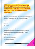 NSG 530 Advanced Pathophysiology  Exam 3 2025 complete exam questions  and solution &lpar;MULTIPLE CHOICES&rpar; &lpar;A&plus;  GRADED 100&percnt; VERIFIED&rpar; LATEST  VERSION&excl;&excl; 