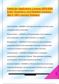 Pesticide Applicators License 2025&sol;2026  Exam Questions and Detailed Answers &vert;  Get it 100&percnt; Correct Answers