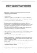 APPRAISAL PRINCIPLES QUESTIONS AND ANSWERS RATED A&plus; NEW UPDATE ASSURED SATISFACTION