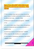 Sport First AID ASEP 2025&sol;2026 Exam  Questions and Correct Answers &vert; New  Update