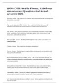 WGU- C458&colon; Health&comma; Fitness&comma; & Wellness Assessement Questions And Actual Answers 2025&period;