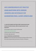 HESI COMPREHENSIVE EXIT PRACTICE  EXAM QUESTIONS WITH VERIFIED  ANSWERS AND RATIONALES FOR  GUARANTEED PASS &vert; LATEST UPDATE 2025