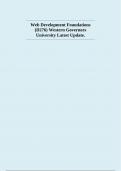 Web Development Foundations &lpar;D276&rpar; Western Governors University Latest Update&period;
