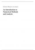 Solutions Manual to accompany An Introduction to Numerical Methods and Analysis 3rd Edition - Epperson - all chapter Included