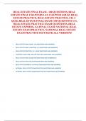 REAL ESTATE PRACTICE EXAM&comma; FINAL EXAM&comma; FINAL CHAPTERS 1-15&comma; CH&period; 4 QUIZ&comma; CH&period; 6 QUIZ&comma; FINAL EXAM 1&comma; EXPRESS- GA FINAL&comma; NATIONAL REAL ESTATE EXAM TEST BANK 2025&sol;2026 ACTUAL EXAM QUESTIONS WITH 100&percnt; CORRECT ANSWERS &vert; LATEST UPDATE&period;