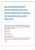 HESI PN COMPREHENSIVE EXIT  PRACTICE EXAM QUESTIONS WITH  VERIFIED ANSWERS AND RATIONALES  FOR GUARANTEED PASS &vert; LATEST  UPDATE 2025