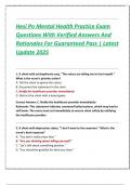 Hesi Pn Mental Health Practice Exam Questions With Verified Answers And  Rationales For Guaranteed Pass &vert; Latest  Update 2025