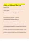 Maryville University Pharmacology NURS-615 Exam 2 Questions and Answers&lpar; latest update 2025