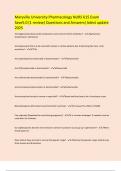 Maryville University Pharmacology NURS 615 Exam Save5&period;0 &lpar;1 review&rpar; Questions and Answers&lpar; latest update 2025