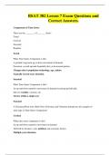 BSAT 382 Lesson 7 Exam Questions and Correct Answers&period;