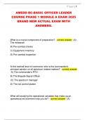 AMEDD RC-BASIC OFFICER LEADER  COURSE PHASE 1 MODULE A EXAM 2025  BRAND NEW ACTUAL EXAM WITH  ANSWERS&period;