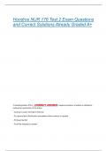 Hondros NUR 176 Test 2 Exam Questions  and Correct Solutions Already Graded A&plus;