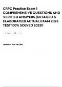 CRPC Practice Exam 1 COMPREHENSIVE QUESTIONS AND VERIFIED ANSWERS &lpar;DETAILED & ELABORATED&rpar; ACTUAL EXAM 2025 TEST 100&percnt; SOLVED 2025&excl;&excl;