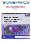 COMPLETE TEST BANK&colon;  For The Human Body In Health And Illness 7th Edition By Barbara Herlihy Phd Latest Update &lpar;Graded A&plus;&rpar;