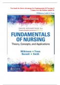 Test Bank for Davis Advantage for Fundamentals of Nursing &lpar;2-Volume Set&rpar;&comma; 4th Edition by Wilkinson&comma; Treas&comma; Barnett&comma; and Smith