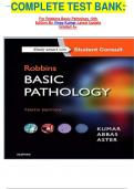 COMPLETE TEST BANK&colon;  For Robbins Basic Pathology 10th Edition By Vinay Kumar Latest Update Graded A&plus;