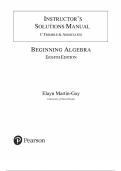 Beginning Algebra &lpar;8th Edition&comma; Elayn Martin-Gay&rpar; &ndash; Complete Solutions Manual