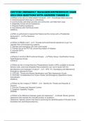 CERTIFIED EMERGENCY MANAGER COMPREHENSIVE EXAM 2025&sol;2026 QUESTIONS WITH ANSWERS TAGGED A&plus;