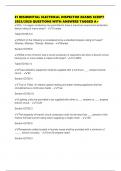 E1 RESIDENTIAL ELECTRICAL INSPECTOR EXAMS SCRIPT 2025&sol;2026 QUESTIONS WITH ANSWERS TAGGED A&plus;
