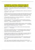 E1 RESIDENTIAL ELECTRICAL INSPECTOR EXAMS SET 2025&sol;2026 QUESTIONS WITH ANSWERS TAGGED A&plus;