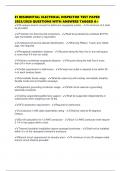E1 RESIDENTIAL ELECTRICAL INSPECTOR TEST PAPER 2025&sol;2026 QUESTIONS WITH ANSWERS TAGGED A&plus;