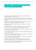 HIMT 2267 - Final Exam with Questions and Correct Answers 2025&period;