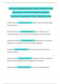 NR-503 Epidemiology final Actual Exam Questions with Verified Complete Accurate Answers latest update 2025