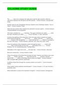 CALAOMS STUDY GUIDE WITH VERIFIED SOLUTIONS