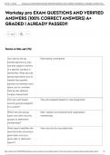 Workday pro EXAM QUESTIONS AND VERIFIED ANSWERS &lpar;100&percnt; CORRECT ANSWERS&rpar; A&plus; GRADED &vert; ALREADY PASSED&excl;&excl;