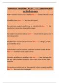 Transistor Amplifier Circuits CCTC Questions with verified answers&period;