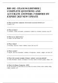 BIO 182 - EXAM &num;4 LISENBEE &vert; COMPLETE QUESTIONS AND ACCURATE ANSWERS &vert; VERIFIED BY EXPERT 2025 NEW UPDATE