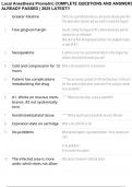 Local Anesthesia Prometric COMPLETE QUESTIONS AND ANSWERS &vert; ALREADY PASSED &vert; 2025 LATEST&excl;&excl;