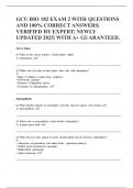 GCU BIO 182 EXAM 2 WITH QUESTIONS AND 100&percnt; CORRECT ANSWERS&vert; VERIFIED BY EXPERT&vert; NEWLY UPDATED 2025&vert; WITH A&plus; GUARANTEED&period;