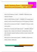 Health Systems Exam 1 2025&sol;2026 Exam  Questions and Answers &vert; 100&percnt; Solved 