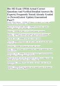 Bio 182 Exam 1&vert;With Actual Correct Questions And Verified Detailed Answers By Experts&vert; Frequently Tested&vert; Already Graded A&plus;&vert;Newest&vert;Latest Update&vert; Guaranteed Pass&excl;&excl;&excl;