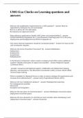 UMO Exa Checks on Learning questions and answers