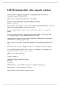 UMO Exam questions with complete solutions